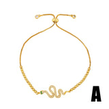 Plated Hamsa Snake Bracelet Evil Eye CZ Zirconia Jewelry