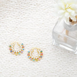 Colorful Greek Eye Hoop Earrings Evil Eye Jewelry