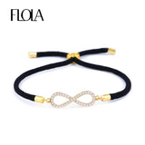 Lucky Infinity Charm Bracelet with Zircon String Adjustable Bracelet & Dangle