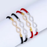 Lucky Infinity Charm Bracelet with Zircon String Adjustable Bracelet & Dangle