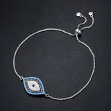 Evil Eye Bracelet for Women with CZ Crystal Eye Plated Jewelry