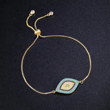 Evil Eye Bracelet for Women with CZ Crystal Eye Plated Jewelry