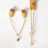 Cuban Chain Life Tree Necklace with CZ Crystal Leopard Owl Pendant