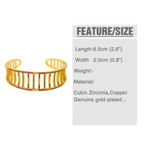 Adjustable Multicolor Crystal Cuff Bangle Bracelet for Women