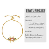 Multicolor MOM MAMA Bracelet Sun Bracelets Adjustable Jewelry