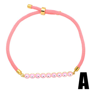 Multicolor Rope Chain Evil Eye Bracelets - Lucky Jewelry