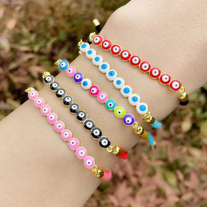 Multicolor Rope Chain Evil Eye Bracelets - Lucky Jewelry