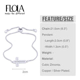 Sideways Jesus Cross Bracelet Women Adjustable Plated Bracelet