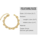 Crystal Butterfly Bracelet for Women Zircon Love Letter Star