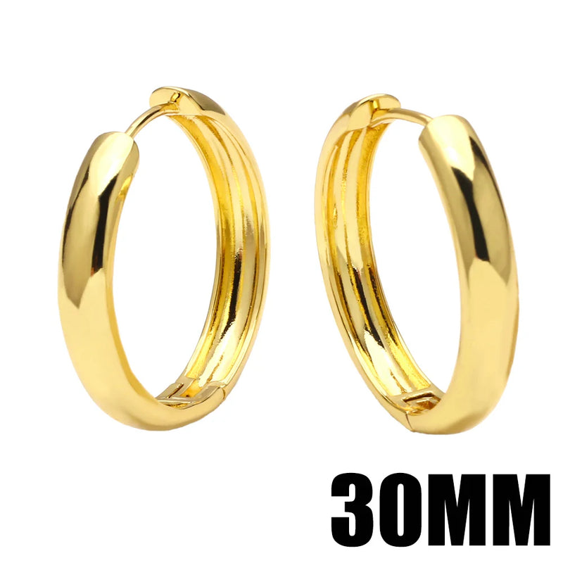 Plated Hoop Earrings for Women Girls Party ersa094