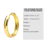 Plated Hoop Earrings for Women Girls Party ersa094