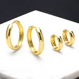 Plated Hoop Earrings for Women Girls Party ersa094