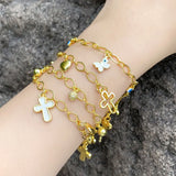Heart Bracelets Hollow Cross Butterfly Jewelry