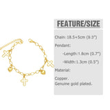 Heart Bracelets Hollow Cross Butterfly Jewelry
