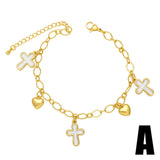 Heart Bracelets Hollow Cross Butterfly Jewelry