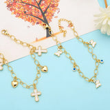Heart Bracelets Hollow Cross Butterfly Jewelry