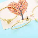 Adjustable Zircon Star Cuff Bangle CZ Crystal Jewelry