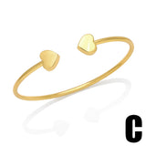 Adjustable Zircon Star Cuff Bangle CZ Crystal Jewelry