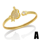 Adjustable Zircon Star Cuff Bangle CZ Crystal Jewelry