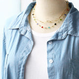 Rainbow Crystal Choker Necklace for Women