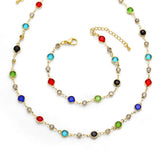 Rainbow Crystal Choker Necklace for Women