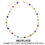 Rainbow Crystal Choker Necklace for Women