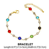 Rainbow Crystal Choker Necklace for Women
