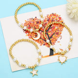 Copper Plated Moon & Star Bracelet for Women | Dainty Heart Jewelry