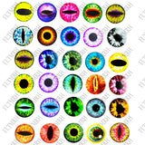 100pcs Dragon Eyes Cat Eye Toys Glass Cabochons DIY Making Accessorie