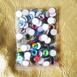 100pcs Dragon Eyes Cat Eye Toys Glass Cabochons DIY Making Accessorie