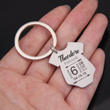 Birth Stats Keyring Baby Onesie Keychain