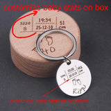 Baby Stats Keychain & Tooth Keepsake Gift Set