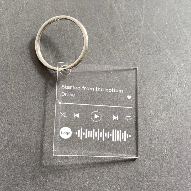 Personalised Acrylic Music Keychain with Your Favorite Song Code