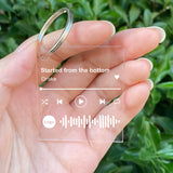 Personalised Acrylic Music Keychain with Your Favorite Song Code