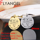 FLYANGEL Baby Stats Keychain Engraved Elephant Keepsake