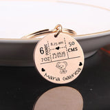 FLYANGEL Baby Stats Keychain Engraved Elephant Keepsake