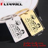 Family Member Keychain Engraved Together We Have Everything Key Holder Keyring