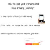 Personalized Children Drawing Necklace - Creative Gift for Parents