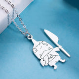 Personalized Children Drawing Necklace - Creative Gift for Parents