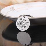 Double Side Engrave Keychain Baby State Photo Image Memorial Gift