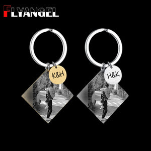 Engrave Data Photo Initials Calendar Keychain Anniversary Gift