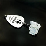Engrave Guitar Pick Fishing Hook Keyring Dad Hook Keychain Father Grandpa