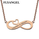 Infinity Mother Daughter Love Heart Necklace Pendant
