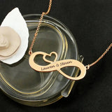 Infinity Mother Daughter Love Heart Necklace Pendant