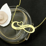 Infinity Mother Daughter Love Heart Necklace Pendant