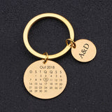 Custom Date Keychain for Couples