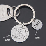 Custom Date Keychain for Couples