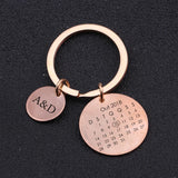Custom Date Keychain for Couples