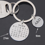 Custom Date Keychain for Couples