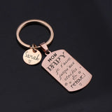 FLYANGEL Engraved Name Papa Keychain Car Key Tag